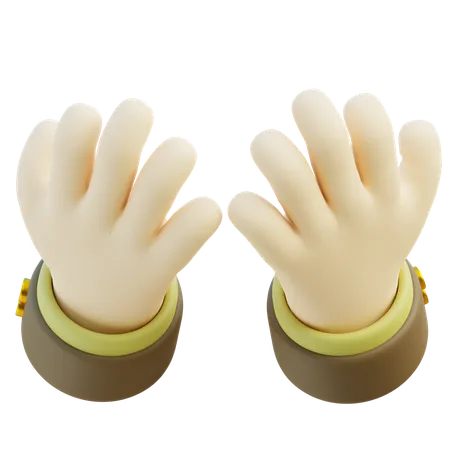 3 D Illustration Of Praying Hands Raised In Islamic Gesture 3D Icon