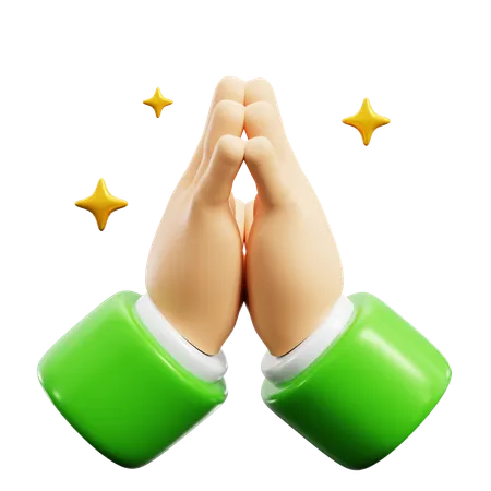 Praying Hands  3D Icon