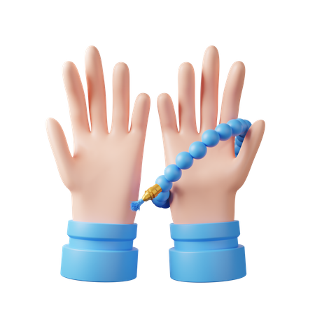 Praying Hands 3D Illustration
