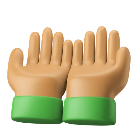 Dua Hand Gesture Supplication Pray 3 D Icon Illustration 3D Icon