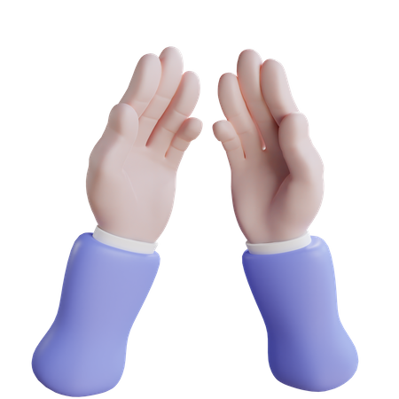 Praying Hands gesture 3D Illustration