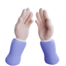 3d praying hands gesture illustration