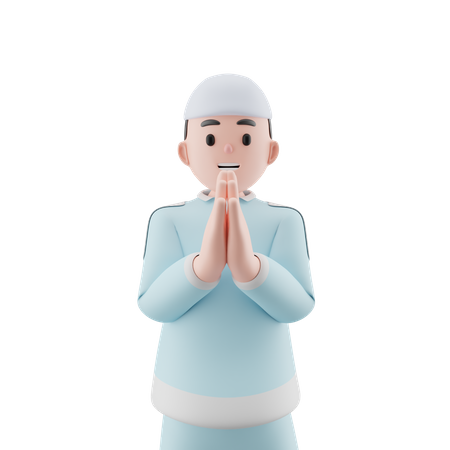 Praying Muslim Boy  3D Icon