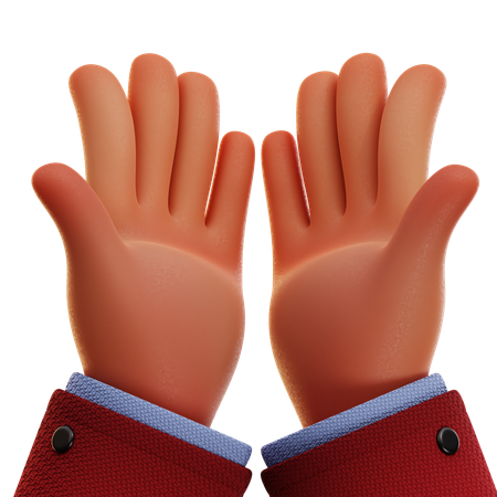 PRAYING OPEN HAND  3D Icon