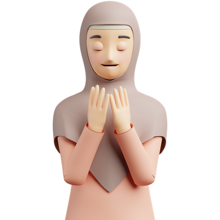 Praying Women  3D Illustration