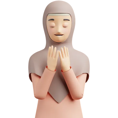 Praying Women  3D Illustration