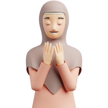 Praying Women 3D Illustration