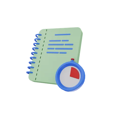 Caderno de prazos  3D Icon