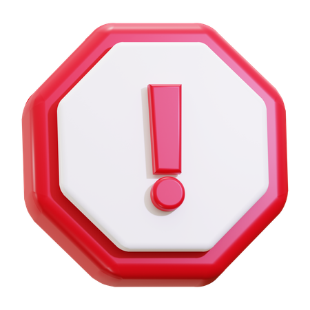 Advertencia de precaución  3D Icon