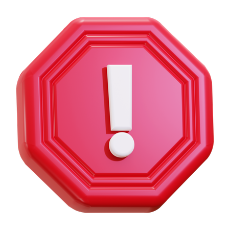 Advertencia de precaución  3D Icon
