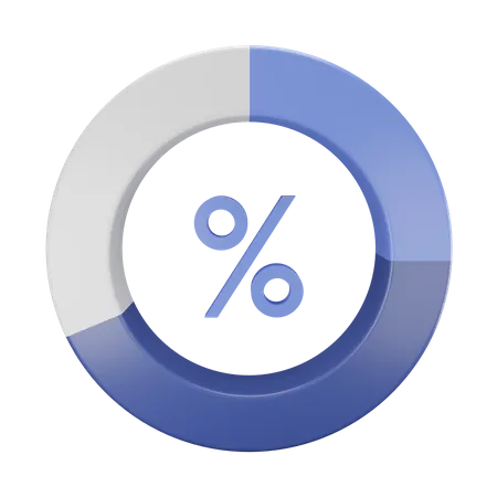 Precentage infographic  3D Illustration