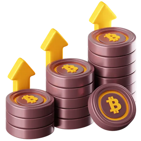 Precio de bitcoin baja  3D Icon