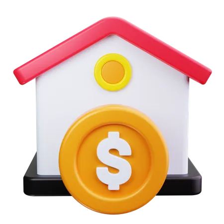 Precio de la vivienda  3D Icon