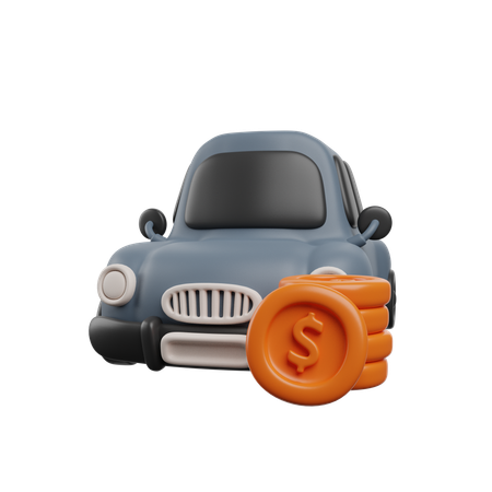 Precio del auto  3D Icon