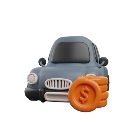 Precio del auto  3D Icon