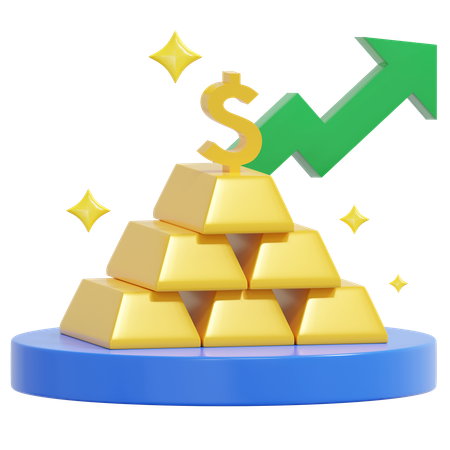 Precio del oro sube  3D Icon