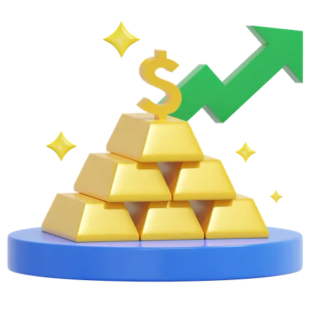 Precio del oro sube  3D Icon