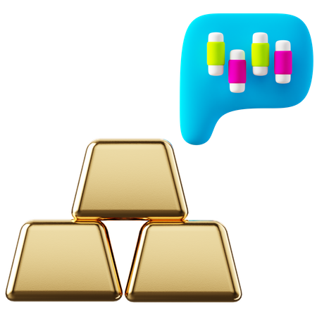 Precio de oro  3D Icon