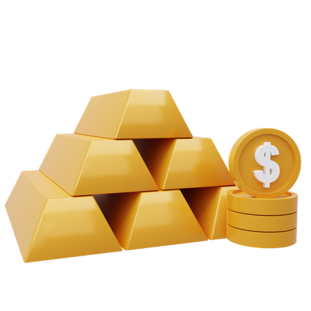 Precio de oro  3D Icon