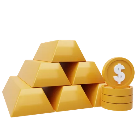 Precio de oro  3D Icon