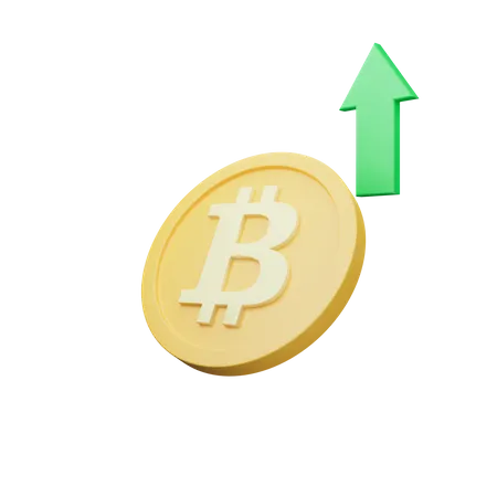 Subir el precio del bitcoin  3D Icon