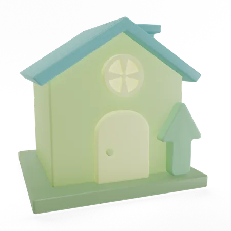 Preço da casa subiu  3D Icon
