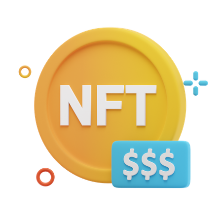 Preço da moeda nft  3D Icon
