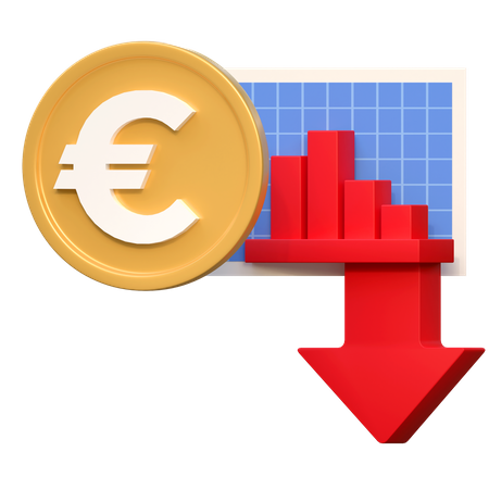 Preço do investimento em dólar caiu  3D Icon