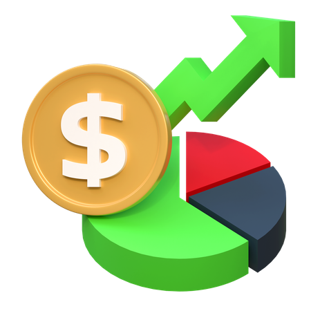 Preço do investimento em dólar subiu  3D Icon