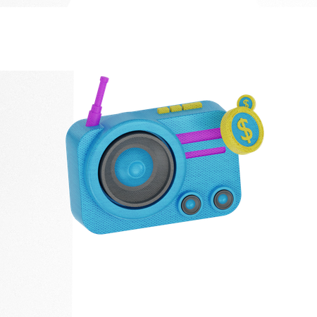 Preço do rádio  3D Icon