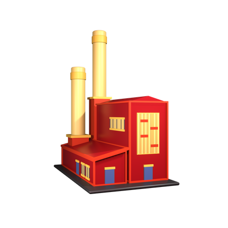 Prédio da fábrica  3D Icon