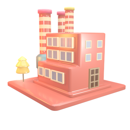 Prédio da fábrica  3D Icon
