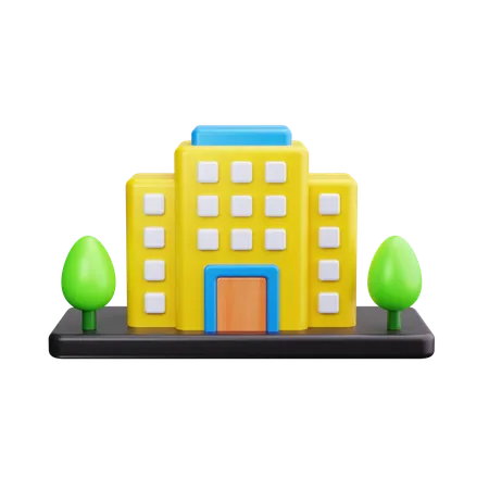 Prédio comercial  3D Icon