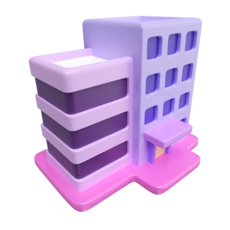 Prédio comercial  3D Icon