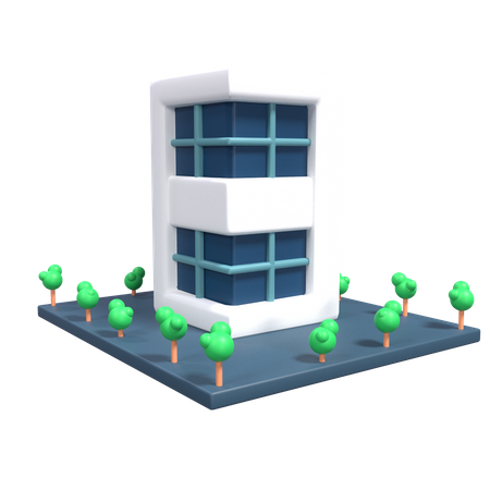 Prédio comercial  3D Icon