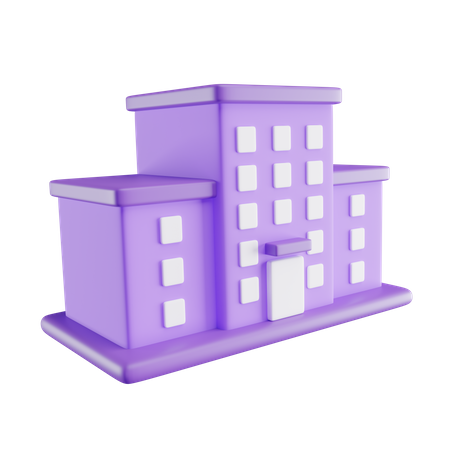 Prédio comercial  3D Icon