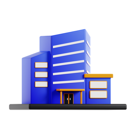 Prédio comercial  3D Icon