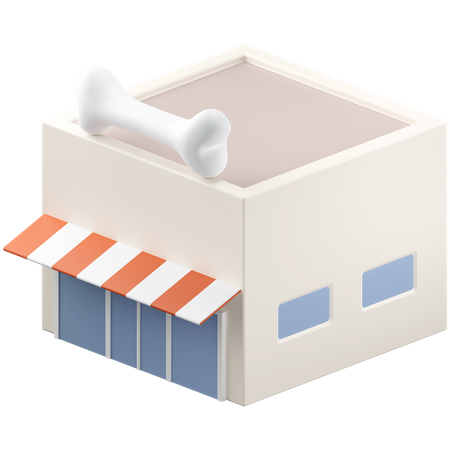 Prédio de pet shop  3D Icon