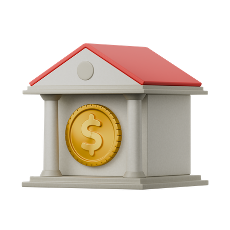 Prédio do banco  3D Icon