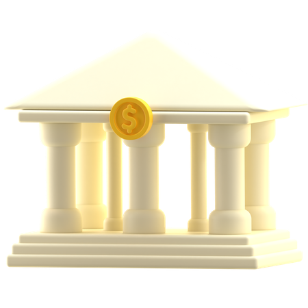 Prédio do banco  3D Icon