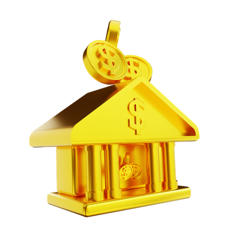 Prédio do banco  3D Icon