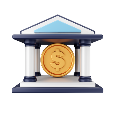 Prédio do banco  3D Icon