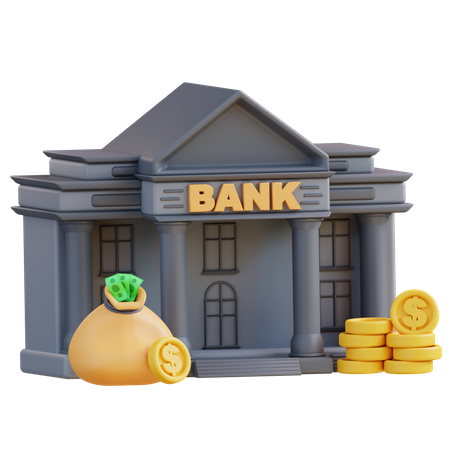 Prédio do banco  3D Icon