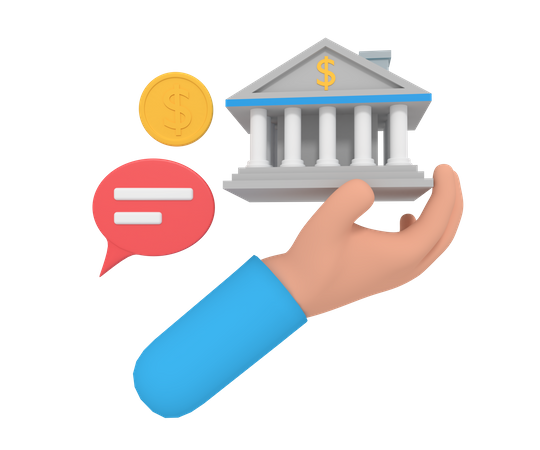 Prédio do banco  3D Icon