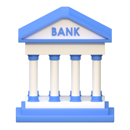Prédio do banco  3D Icon