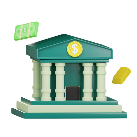 Prédio do banco  3D Icon