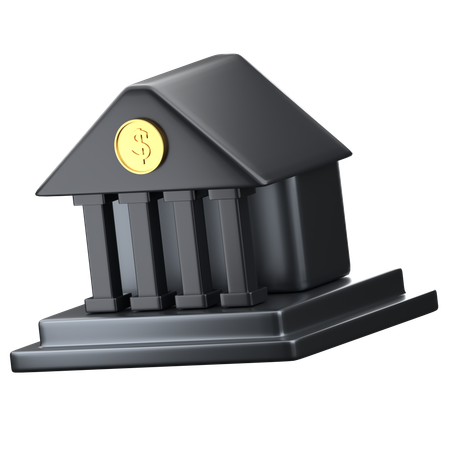 Prédio do banco  3D Icon