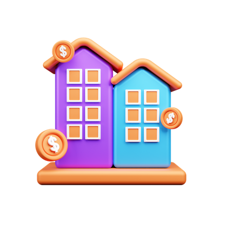 Prédio do banco  3D Icon