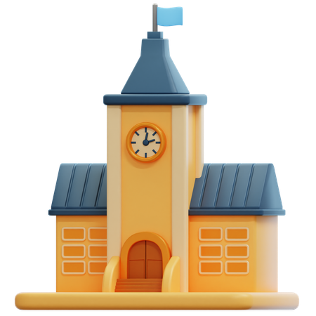 Edifício escolar  3D Icon