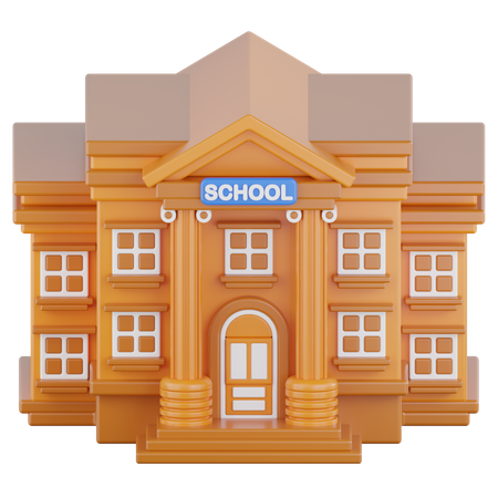 Edifício escolar  3D Icon